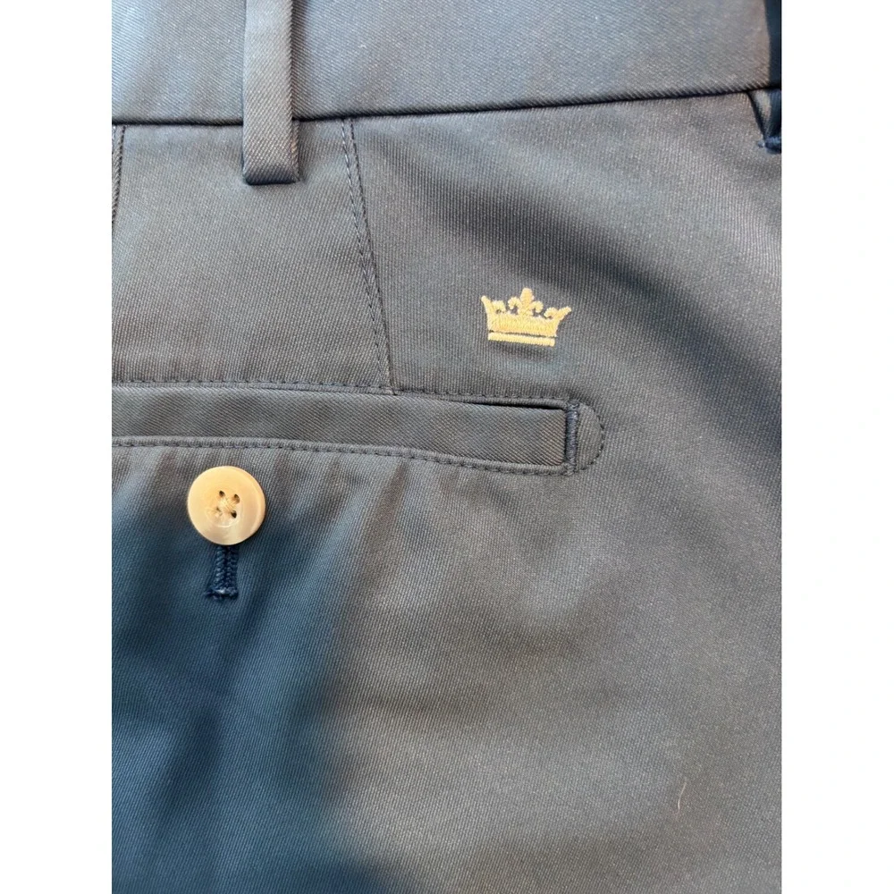 Peter Millar Crown Sport Navy Blue Wicking Golf Shorts Mens 36 MC00EB82